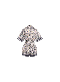 Printed Cotton Short Jumpsuit