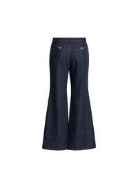 Flared Denim Pants
