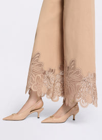 Embroidered Gabardine Pants