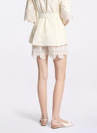 Cotton Embroidered Shorts