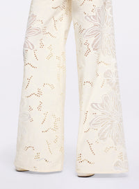 Cotton Embroidered Pants