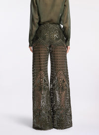 Embroidered Tulle Pants