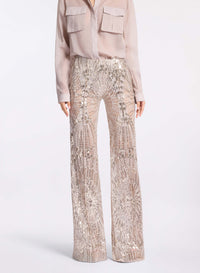 Embroidered Tulle Pants