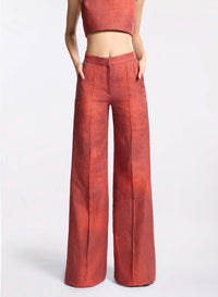 Printed Linen Pants