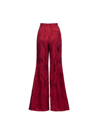 Flared Jacquard Pants