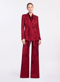 Flared Jacquard Pants
