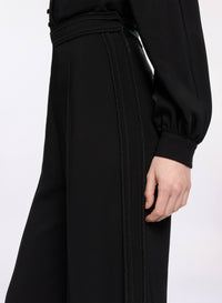 Cord Embellished Cady Pants