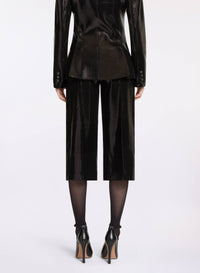 Sequin and Satin Cropped Pants