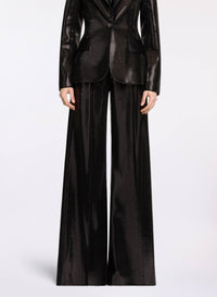 Sequin and Satin Flared Pants