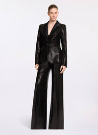 Sequin and Satin Flared Pants