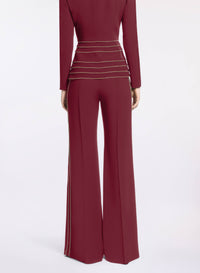 Trim Embellished Cady Pants