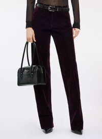 Flocked Denim Pants