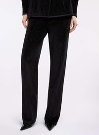 Embellished Velvet Pants