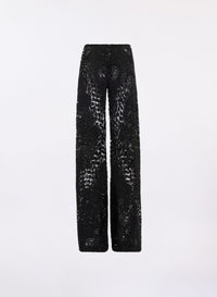 Sequin Embroidered Tulle Pants