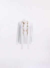 Embellished Silk Shirt