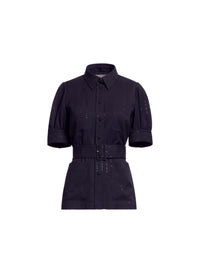 Pinstripe Crepe Shirt