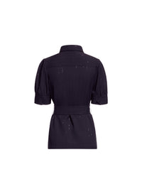 Pinstripe Crepe Shirt