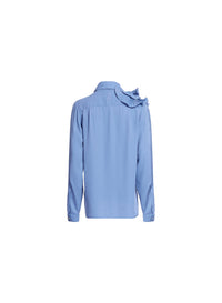 Pleated Ruffle Chiffon Shirt