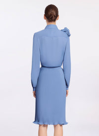 Pleated Ruffle Chiffon Shirt