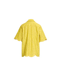 Swirl Embroidered Cotton Shirt