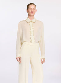 Ruffled Silk Shirt