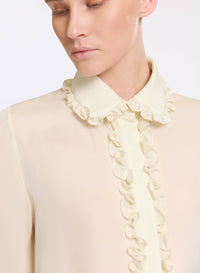 Ruffled Silk Shirt