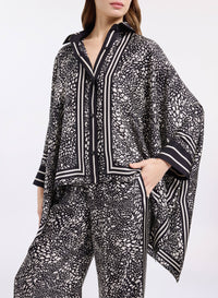 Oversized Printed Twill Shirt