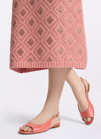 Embellished Knit Midi Skirt