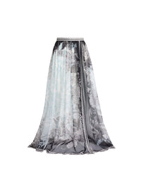 Printed Chiffon Long Skirt