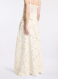 Cotton Embroidered Long Skirt