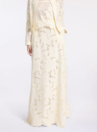 Cotton Embroidered Long Skirt