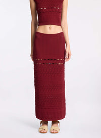 Cut-Out Knit Skirt