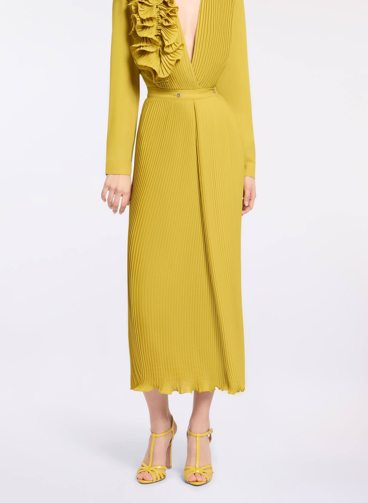 Pleated Chiffon Midi Skirt ELIE SAAB Pleated Chiffon Midi Skirt ELIE SAAB