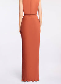 Pleated Chiffon Long Skirt