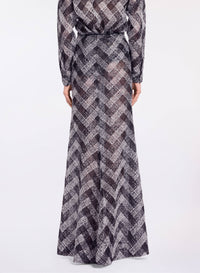 Chevron Long Skirt