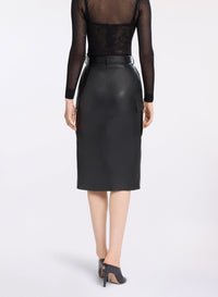 Leather Midi Skirt