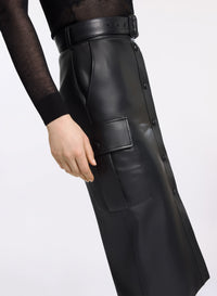 Leather Midi Skirt