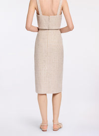 Sequined Tweed Skirt