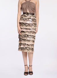Python Leather Skirt