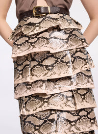 Python Leather Skirt