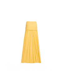 Wrap-Effect Long Silk Skirt