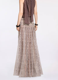 Python Printed Chiffon Skirt