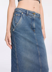 Denim Pencil Skirt