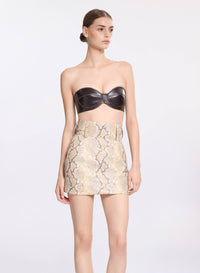 Python Leather Skirt