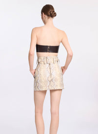 Python Leather Skirt