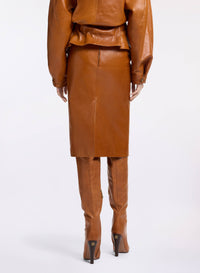 Leather Midi Skirt