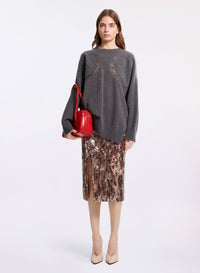 Sequin Embroidered Skirt