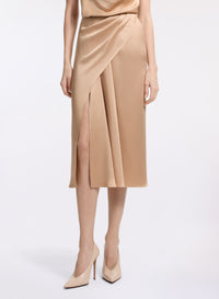 Envers Satin Draped Skirt