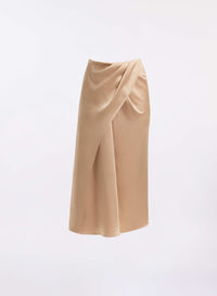 Envers Satin Draped Skirt