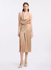 Envers Satin Draped Skirt